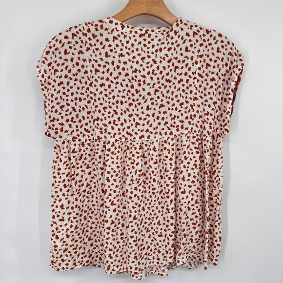 Savanna Jane Womens embroidered Animal Print Rayon Blouse Tassels size medium - Picture 10 of 12